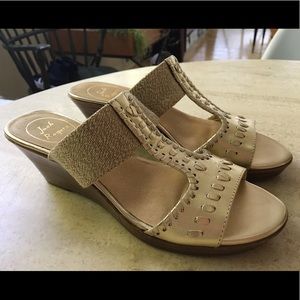 Jack Rogers “Nora” Platinum Wedges